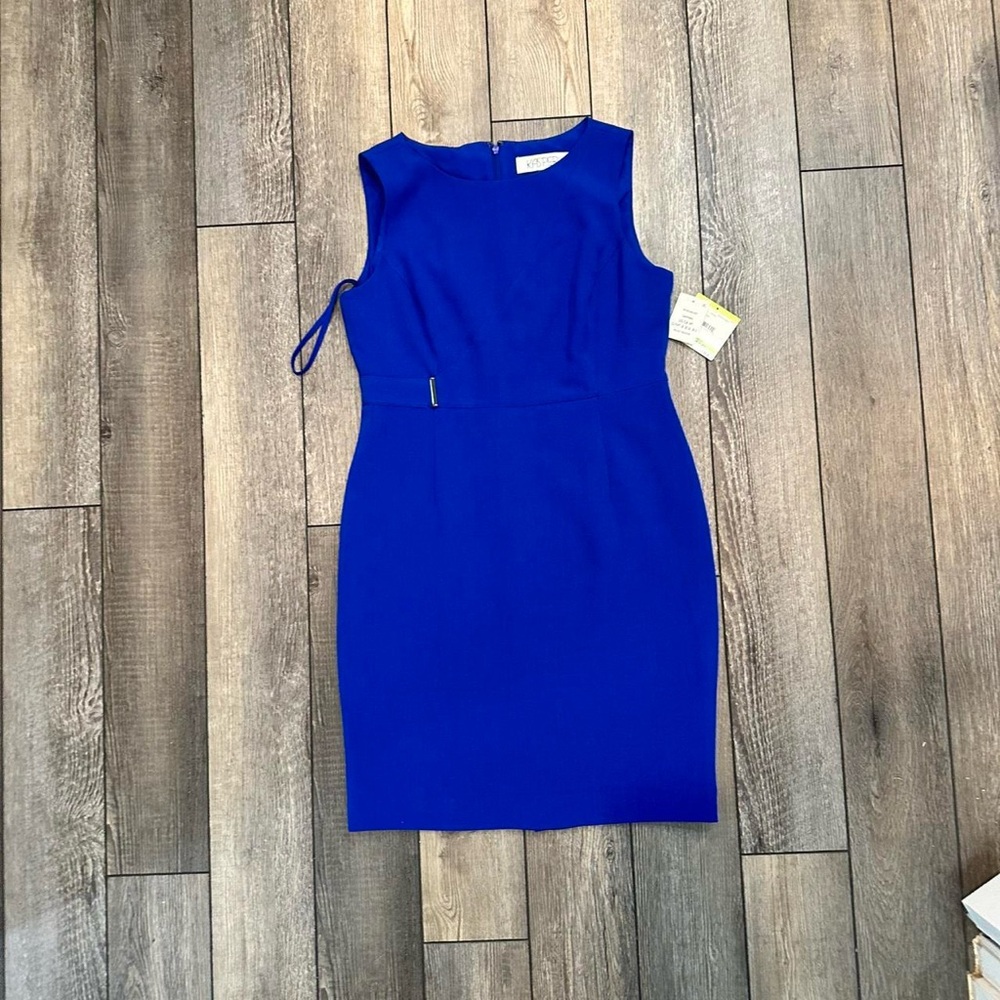 Tailored Royal Blue Midi Sheath Dress